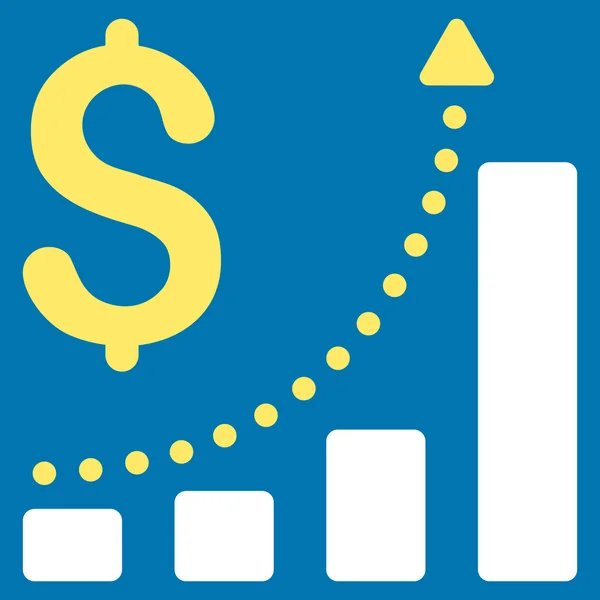 Icono de Vector plano de crecimiento de ventas — Vector de stock