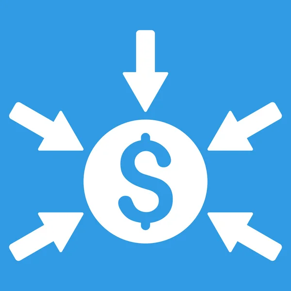 Icono de Vector plano de ingresos de dinero — Vector de stock