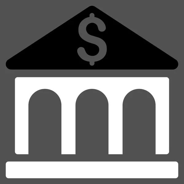Икона плоского вектора здания банка — стоковый вектор