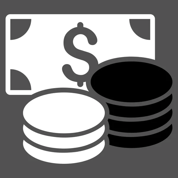 Készpénz lapos Vector Icon — Stock Vector