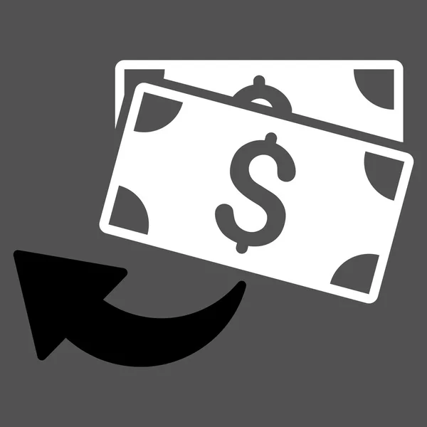 Ícone de Vetor Plano Cashback — Vetor de Stock