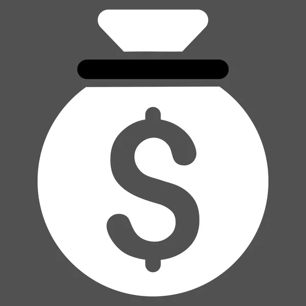 Geld zak platte vector pictogram — Stockvector