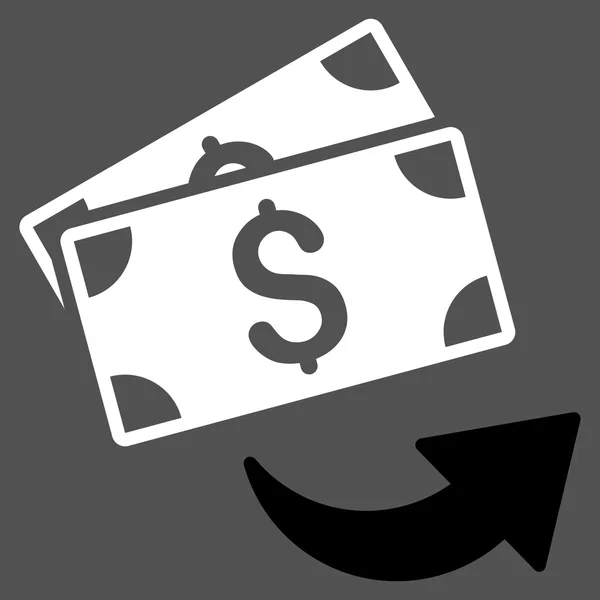 Stuur geld platte Vector Icon — Stockvector