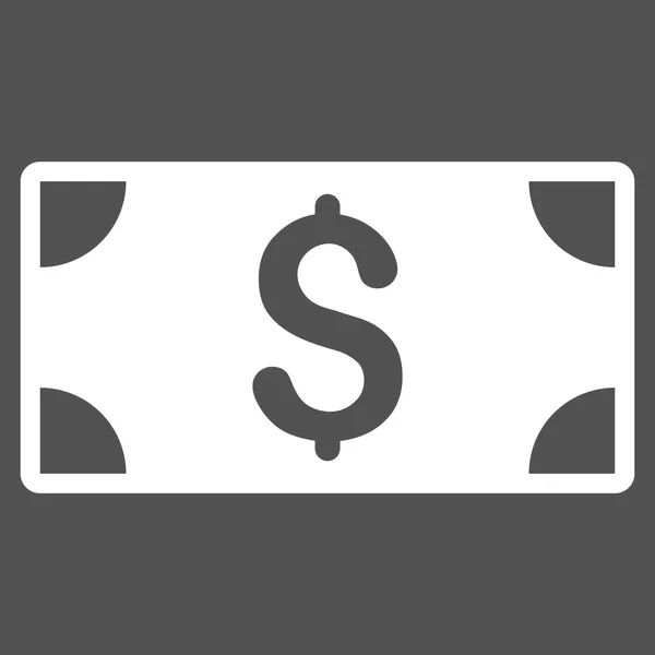 Dollar-Banknote flaches Vektorsymbol — Stockvektor