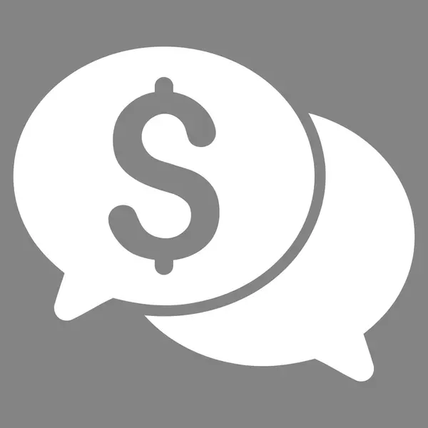 Mensagens Financeiras Flat Vector Icon — Vetor de Stock