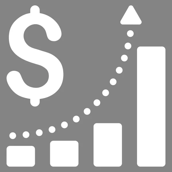 Försäljningstillväxten platt vektor Icon — Stock vektor