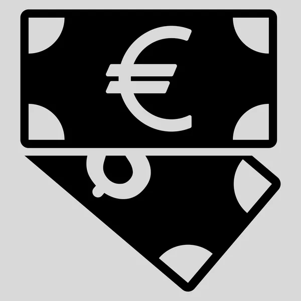 Euro e Dólar Notas Flat Vector Icon — Vetor de Stock