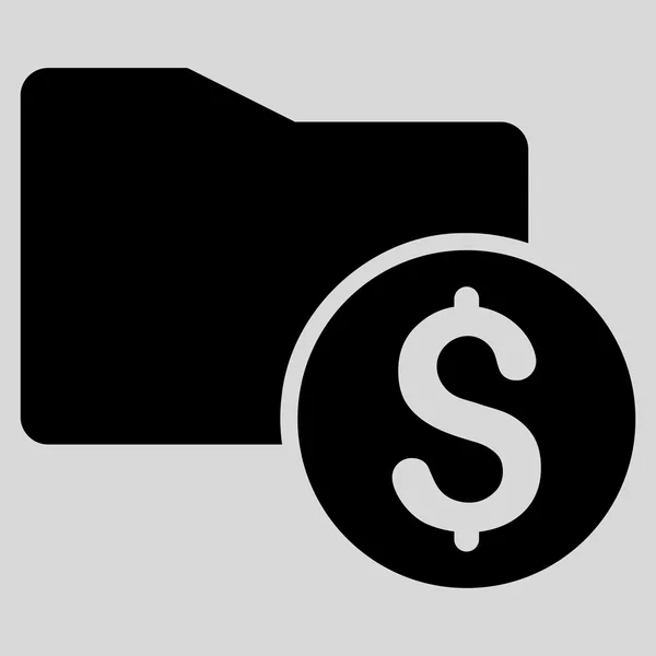 Icona vettoriale piatta della cartella dei soldi — Vettoriale Stock
