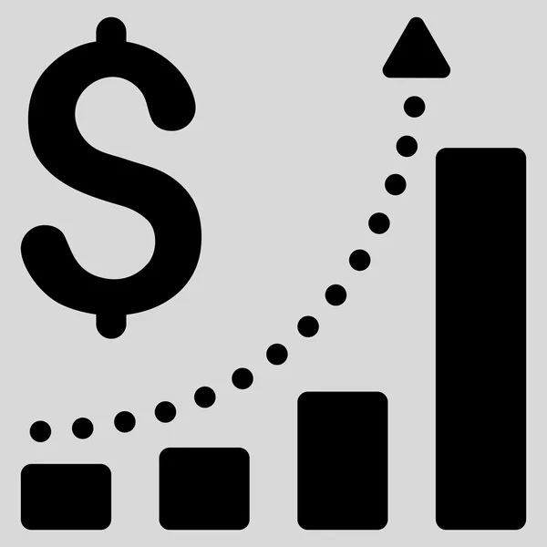 Försäljningstillväxten platt vektor Icon — Stock vektor