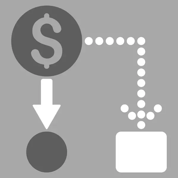 Przepływów pieniężnych z płaskim wektor ikona — Wektor stockowy