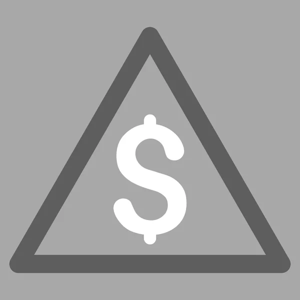 Money Warning Flat Vector Icon — Stock Vector