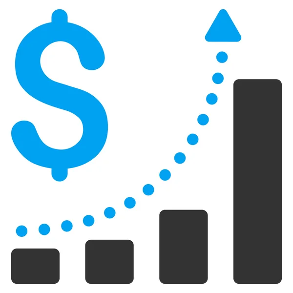 Sales Growth Flat Vector Icon — Stock Vector