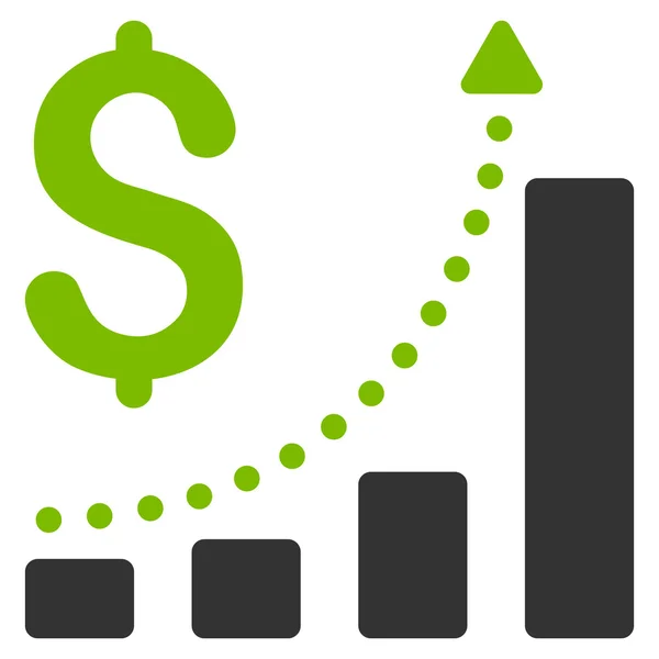 Försäljningstillväxten platt vektor Icon — Stock vektor