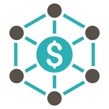 Mali Radyal düzeni düz vektör simgesi