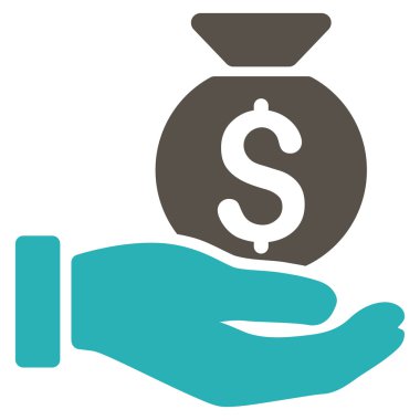 Yatırım el düz vektör simgesi