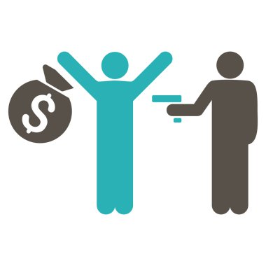 Hırsız tutuklama düz vektör simgesi