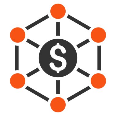 Mali Radyal düzeni düz vektör simgesi