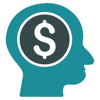 Bankacı düz vektör simgesi