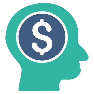 Bankacı düz vektör simgesi