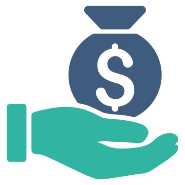 Yatırım el düz vektör simgesi