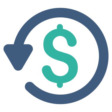 Düz vektör simge iade