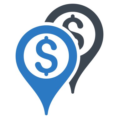 Mali harita işaretçiler düz vektör simgesi