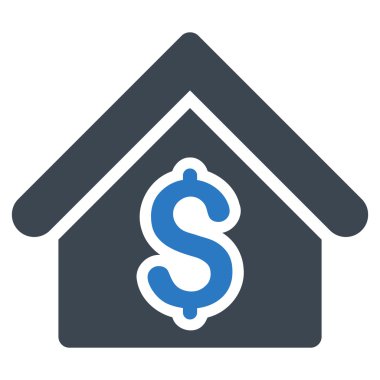 Ev kira düz vektör simgesi