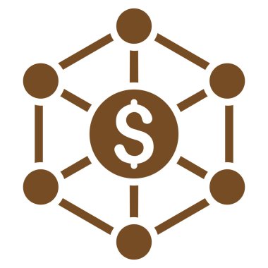 Mali Radyal düzeni düz vektör simgesi