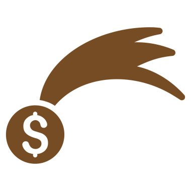 Şanslı para düz vektör simgesi