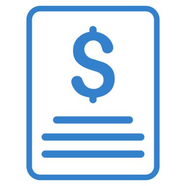 Fatura düz vektör simgesi