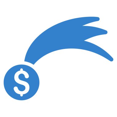 Şanslı para düz vektör simgesi