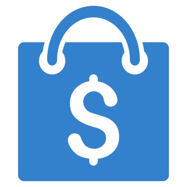 alışveriş poşeti düz vektör simgesi