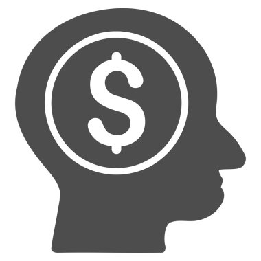 Bankacı düz vektör simgesi