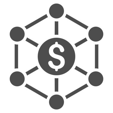 Mali Radyal düzeni düz vektör simgesi