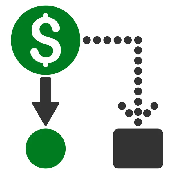 Icona vettoriale piatta Cashflow — Vettoriale Stock