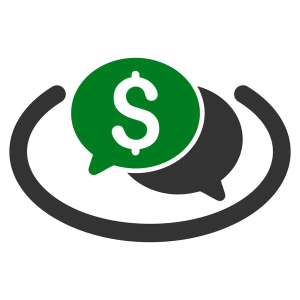 Financial Chat Area Flat Vector Icon — Stock Vector