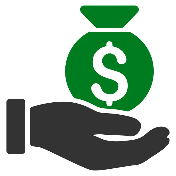 Investition Hand flache Vektor-Symbol — Stockvektor