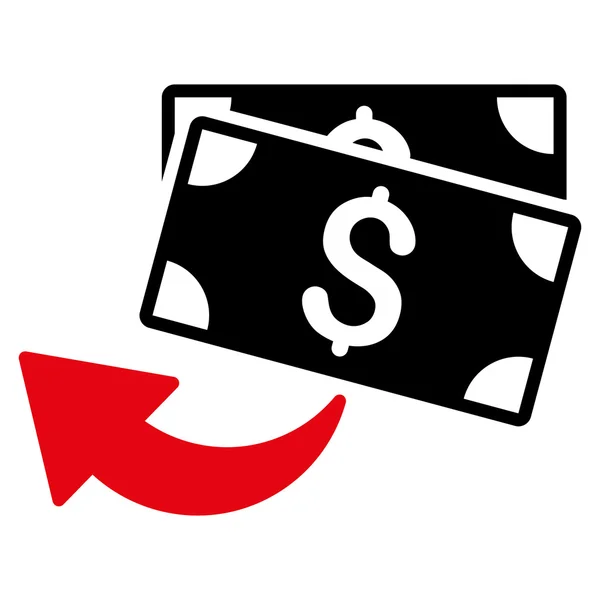 Ícone de Vetor Plano Cashback — Vetor de Stock