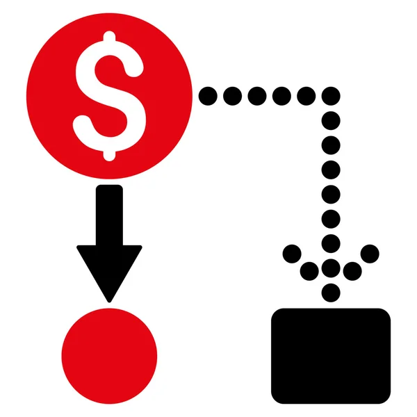 Icône vectorielle plate Cashflow — Image vectorielle
