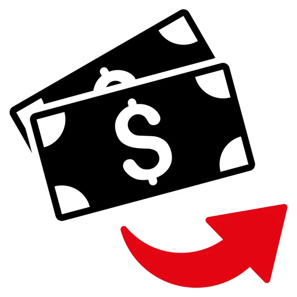 Enviar dinero plano Vector icono — Vector de stock