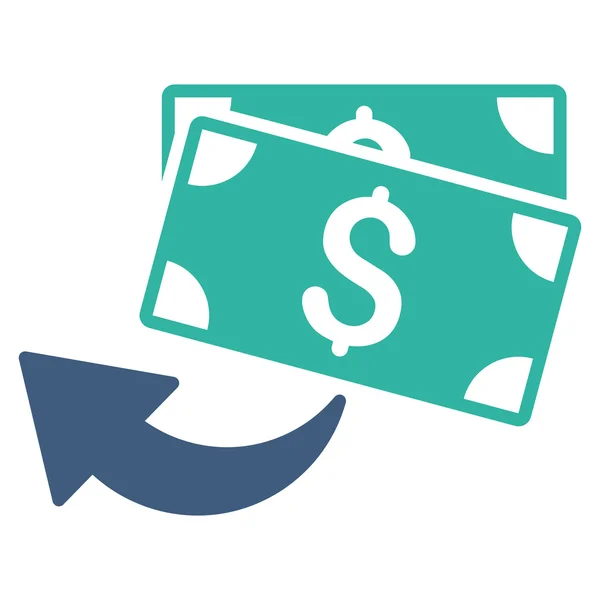 Cashback Flat Vector Icono — Archivo Imágenes Vectoriales