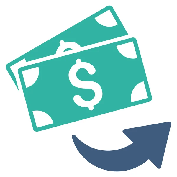 Enviar dinero plano Vector icono — Vector de stock