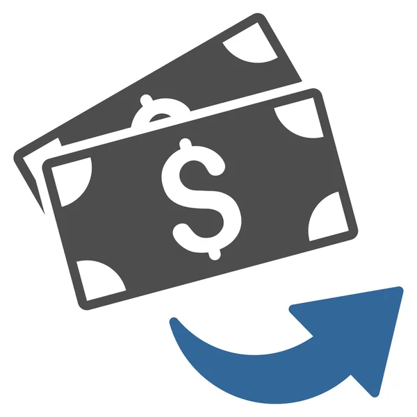 Στείλτε χρήματα επίπεδη διάνυσμα εικονίδιο — Διανυσματικό Αρχείο