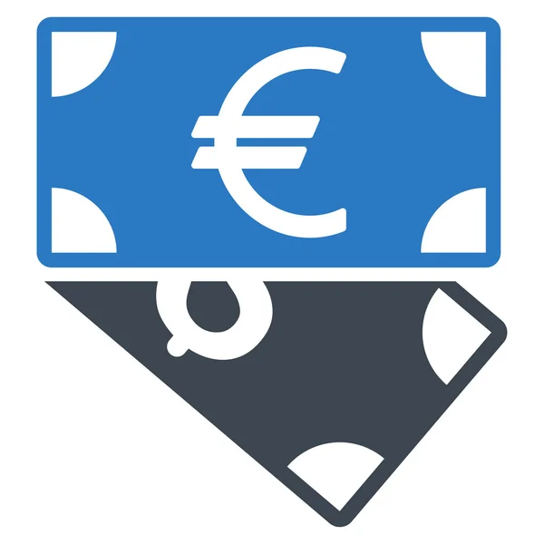 Euró és a dollár bankjegyek lapos Vector Icon — Stock Vector