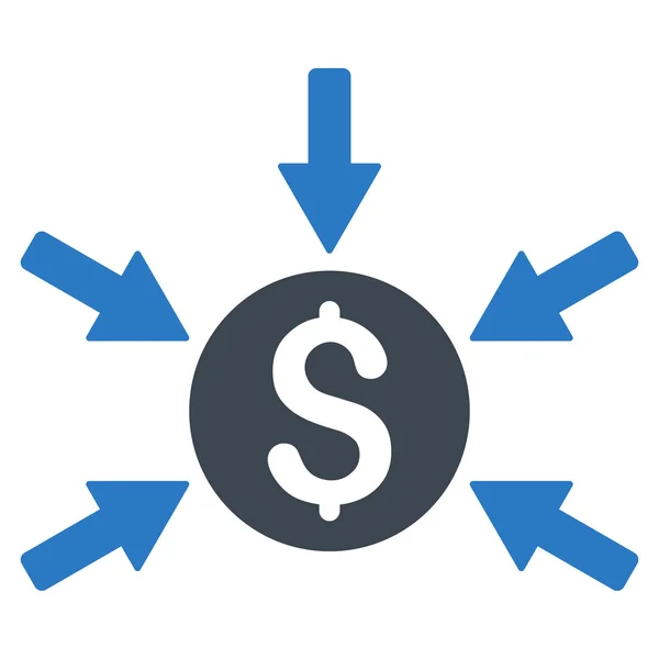 Icono de Vector plano de ingresos de dinero — Vector de stock