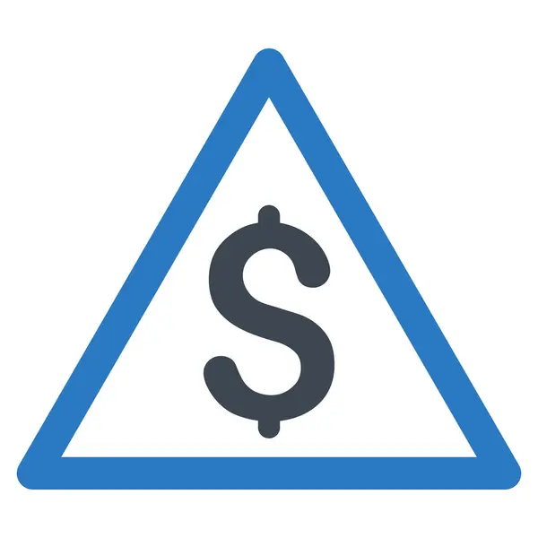 Money Warning Flat Vector Icon — Stock Vector