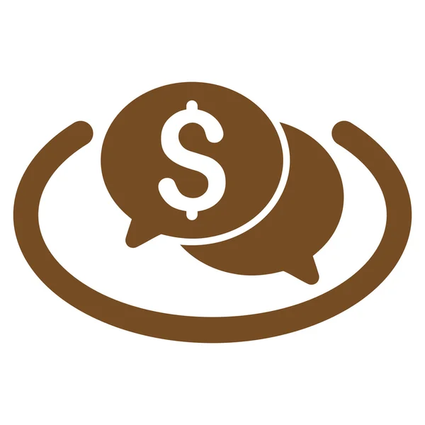 Finanz-Chat-Bereich flache Vektor-Symbol — Stockvektor