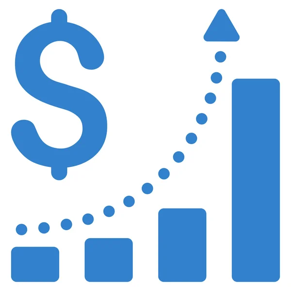 Icono de Vector plano de crecimiento de ventas — Vector de stock