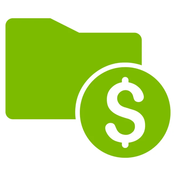 Money Folder Flat Vector Icon — Stock Vector