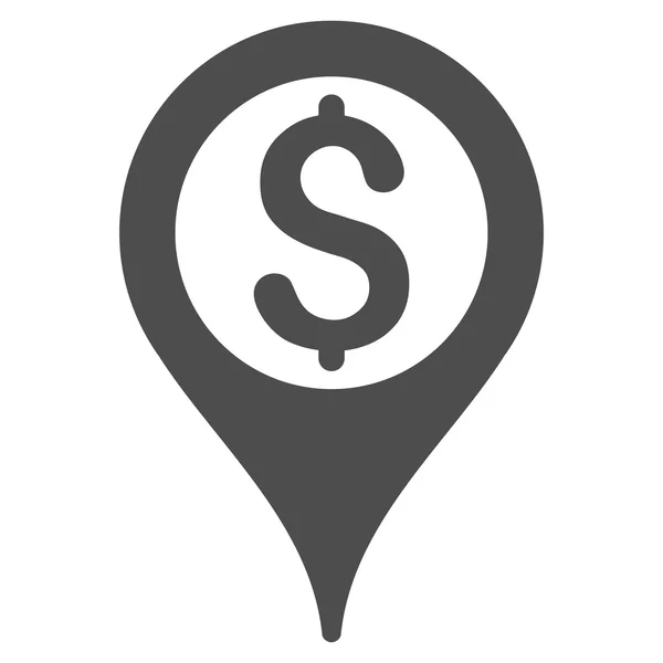 Banco Mapa puntero plano Vector icono — Vector de stock